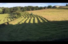 Z cyklu dziwnie satysfakcjonujące: Koszenie trawy na polu