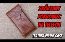 Ręcznie szyty skórzany pokrowiec na telefon / Hand sewn leather phone...