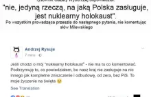 Dziennikarz GW życzy Polsce nuklearnego Holokaustu.