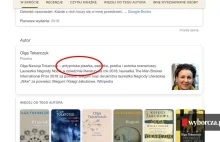 Olga Tokarczuk ''antypolską pisarką'' w wynikach wyszukiwania Google'a