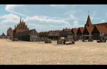 Nidzica XVw Wizualizacja zamku i wirtualny spacer po mieście