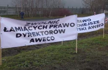 Aweco Polska staje ponad prawem. Pracownicy na znak protestu blokują DK 44