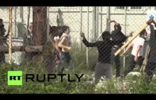 Zamieszki w ośrodku dla uchodźców w Grecji.