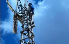 Elektrownia wiatrowa w Afryce.