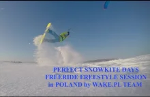 SNOWKITE POWDER FREERIDE FREESTYLE in POLAND by WAKE PL Kitesurfing School...