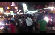 Bangkok zatłoczona imprezowa Khao San Road Tajlandia