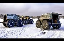 Szalony pojazd Sherp - niezwykłe możliwości w warunkach lodowych