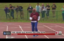 100-letnia kobieta i bieg na 100 metrów