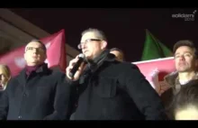 Grzegorz Braun przed siedzibą PKW 20.11.2014