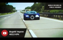 Bugatti Veyron - 402,5 km/h na niemieckiej autostradzie A2