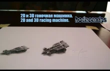 2D and 3D racing machine. 2D и 3D гоночная машинка. BODACOMICS
