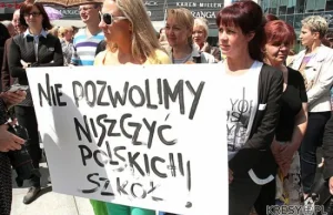 W Wilnie demonstrują w obronie polskich szkół