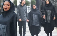 Ciężarna Janet Jackson w burce z muzułmańskim mężem