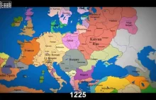 Tysiąc lat zmian terytorialnych w Europie, pokazane na mapie