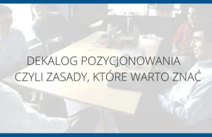 Zasady dotyczące pozycjonowania.