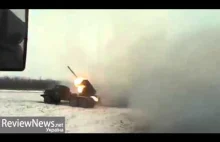 Pro-Russian terrorists shooting at the Ukrainian army 01/27/2015