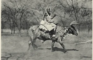 Stare fotografie afrykańskich wojowników.