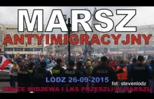 Marsz antyimigracyjny Łódź 26-09-2015 - Kibice Widzewa i ŁKS razem