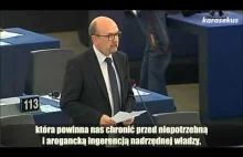 Ryszard Legutko w PE: "Powodzenia, Panie Premierze!" (do Orbana)