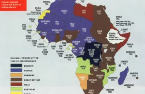 Dekolonizacja Afryki - mapka