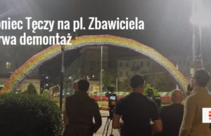 Rozpoczęła się rozbiórka Tęczy na pl. Zbawiciela.