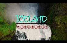 Islandia - Wodospad Skogafoss widziany z drona