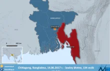 Opady monsunowe i osuwiska spowodowały śmierć 152 osób w Bangladeszu