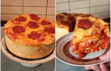 Przepis na PIZZA CAKE - hit w USA. Pizza w kształcie ciasta.
