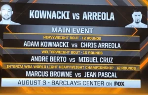 Oficjalnie! Adam Kownacki - Chris Arreola 3 sierpnia 2019