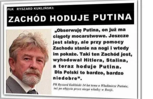 Płk Ryszard Kukliński 14 lat temu proroczo o Putinie