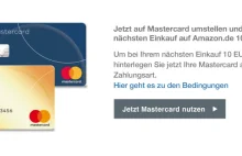 Promocja Amazona - właściciele kart MasterCard za zakupy zapłacą 10 euro mniej.
