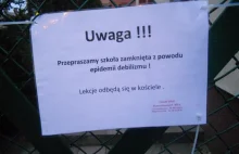 W Lęborku zamknięto szkoły z powodu epidemii debilizmu