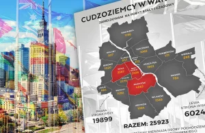 Skąd pochodzą cudzoziemcy w Warszawie i w których dzielnicach mieszkają?