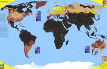 Mapa występowania włosów blond