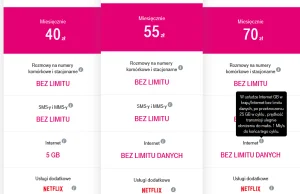 T-Mobile przestało uwzględniać w ofercie Internet w UE.