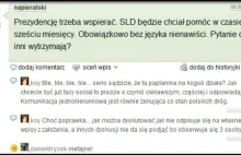 Grzegorz Napieralski przemawia z Flakera