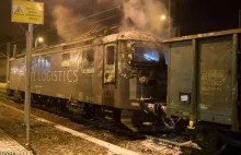 Płonący pociąg i pijany maszynista na stacji w Kluczborku [WIDEO