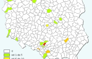 Geograficzny podział nazwisk "Las" w Polsce »