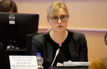 Żona Pawła Adamowicza przemawiała w Parlamencie Europejskim.