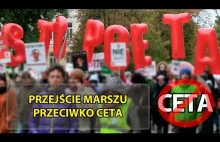 Protest przeciwko CETA w Warszawie - Przejście marszu