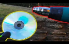 Co może się stać z płytą CD, gdy spalisz opalarką :)