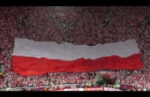 Polska flaga na trybunie podczas Euro 2012