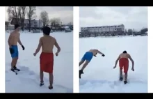 Pływacki w śniegu :D