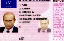 Ktoś podrobił prawo jazdy Putina... na Łotwie :)
