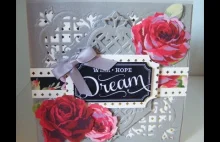 184.Cardmaking Project: Anna Griffin Fancy Fretwork Die Rose Card