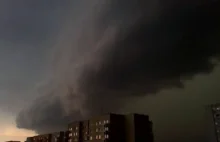Spektakularna chmura burzowa nad Warszawą 19.07.2015