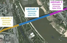 Most Łazienkowski będzie otwierany etapami. Kierowcy wjadą już w 2016, ale...
