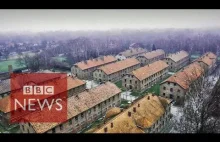 Auschwitz I i Auschwitz II ukazane z perspektywy drona.