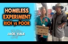 Eksperyment z bezdomnymi, bogata dzielnica vs biedna.