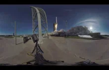 Start rakiety widziany w 360 stopniach